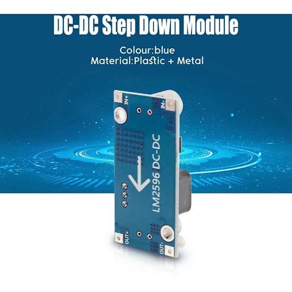LM2596S DC-DC Spänningsomvandlaremodul 3A Justerbar Spänningsomvandlaremodul LM2596 Spänningsregulator 24V 12V 5V 3V