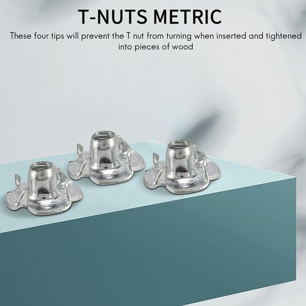 Fire-Nut Assorteret Metal Liner Sæt til Træbearbejdning Møbler (M4 100 Stk)