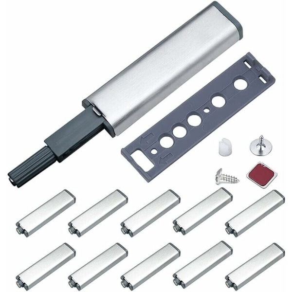 Tryck för att öppna skåpdörr, för skåp Tryck för att öppna system Låda Dämpare, Metall Magnetisk Spärr Tryck Öppna Tryck Skåp Magnetisk Stängning (10 stycken)