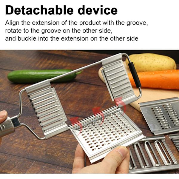 Multifunktionell Grönsaksrivare, Rostfritt Stål Rivjärn Skärare Slicer Stil 2