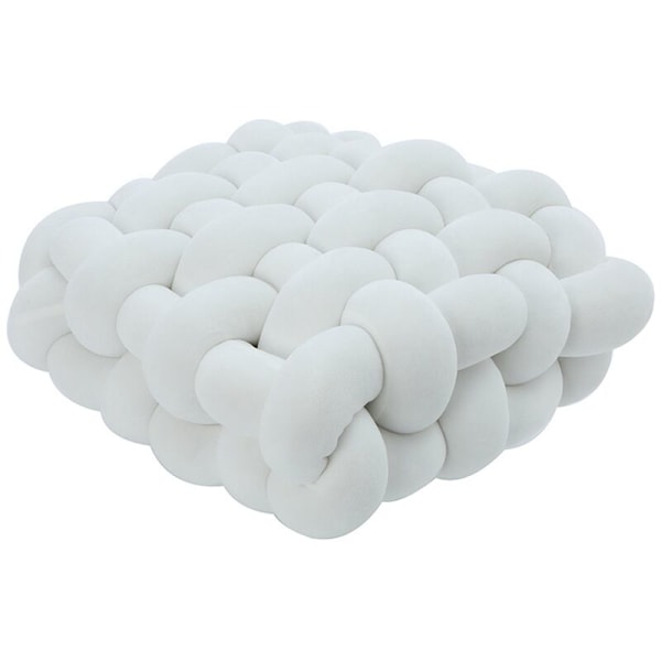 Pute Nordic Color Vevd Kvadratisk Pude Sofa Midjepute Plysj Putetrekk G