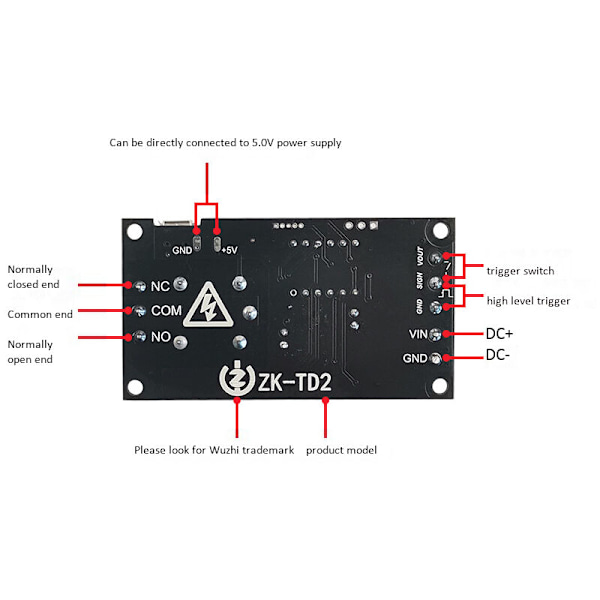 ZK-TD2 5V12V24V Digital LED-display Timer Relä Switch Modul