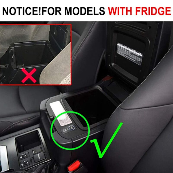 Förvaringsbox för armstöd, mittkonsol, organiseringsbricka för GX400 GX460 2004-2020 GX470 2004-2009 Tillbehör