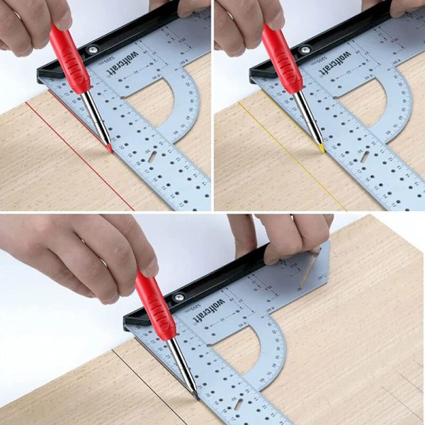 2-pack Snickarpenna Set, Solida Snickarpennor, Automatisk Snickeripennset, Märkningsverktyg för Snickerier
