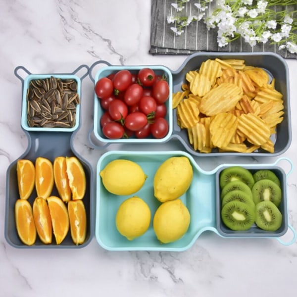 Mat tallrik blandningsskål fyrkantig torkad frukt snacks sallad köksskål 10 delar serie