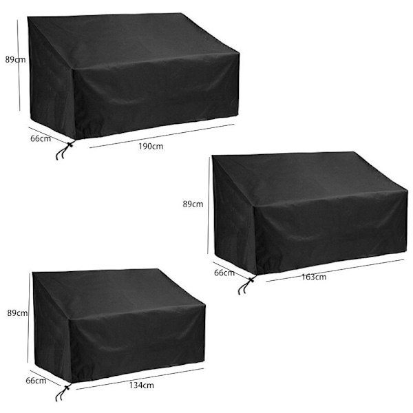 Vanntett Utebenksete Deksel Lounge Dyp Stol Deksel Slitesterk Møbel Stol Deksel Stor Sete Patio Stol Deksel Oxford Stoff Deksel 134x66x89