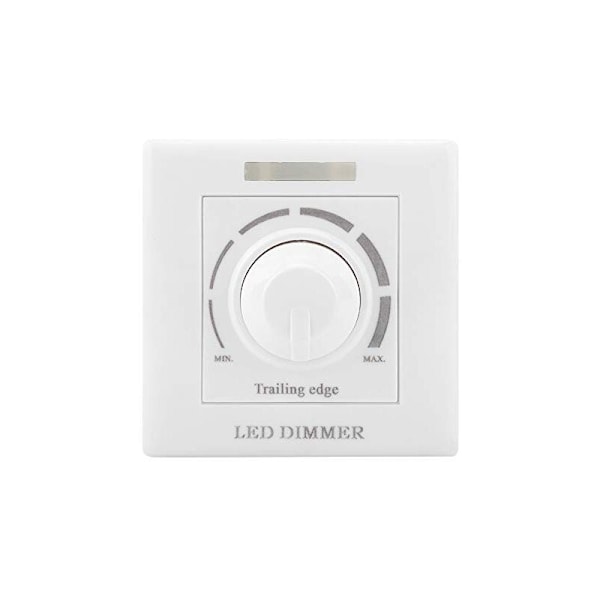 Dimmer for LED-lys, justerbar LED-lys dimmer lysstyrke dimmer + infrarød fjernkontroll, LED-dimmer med forsinket avstengningsfunksjon (220V)