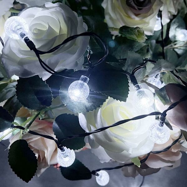Solcellsdrivna utomhus-fairylights, 7M/23ft 50LED Vattentäta IP65 Solcellsdrivna Fairylights för Trädgård, Träd, Bröllop, Fest, Jul