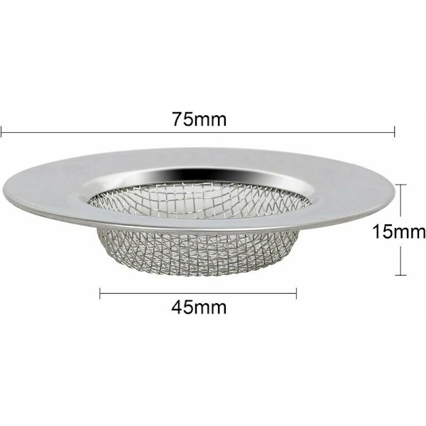 2 Pakke Håndvask-Si, Brugbar i Bruser, Badekar eller Køkkenvask - 3 Tommer (7,6 cm) Aftapningsfiltre