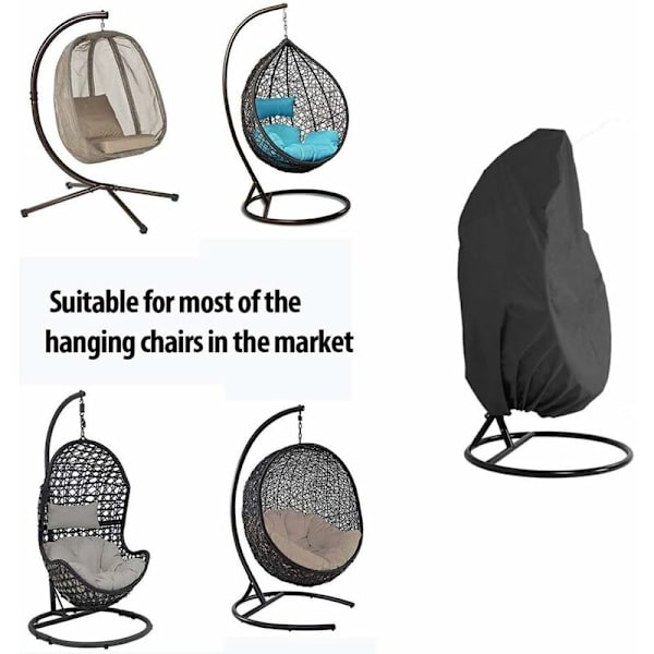 Utomhusmöbelöverdrag - Trädgårdsråttan Vattentät Hängande Stol Möbelöverdrag - Skyddande Äggstolöverdrag - 210D Oxford Polyester PVC Klädsel