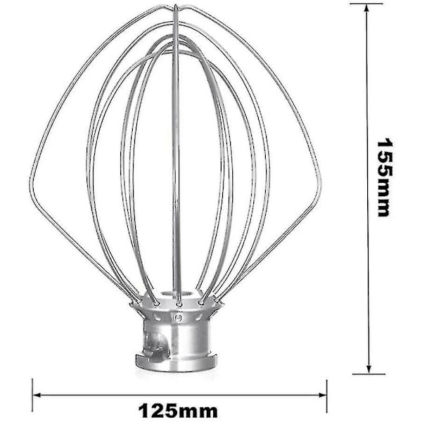 Rustfrit stålpiskeris 5k452ww til Kitchenaid køkkenmaskine
