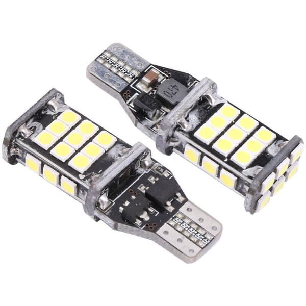 2 stk LED-frontlyktpære 24Smd Bilrevers Bøyedanslys Sving Dekoding Ryggelys T15
