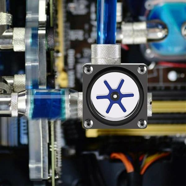 Strømmålerindikatorsensorbryter 6 Impeller 3-veis G1/4-gjenge Strømmålerindikator for PC-vannkjølingssystem