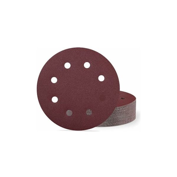 40 kpl 180 mm hiomapyöriä, 240 hiomahiukkasta - 180 mm levyt - 8 reikää - Hiomapaperia seinähiomakoneelle