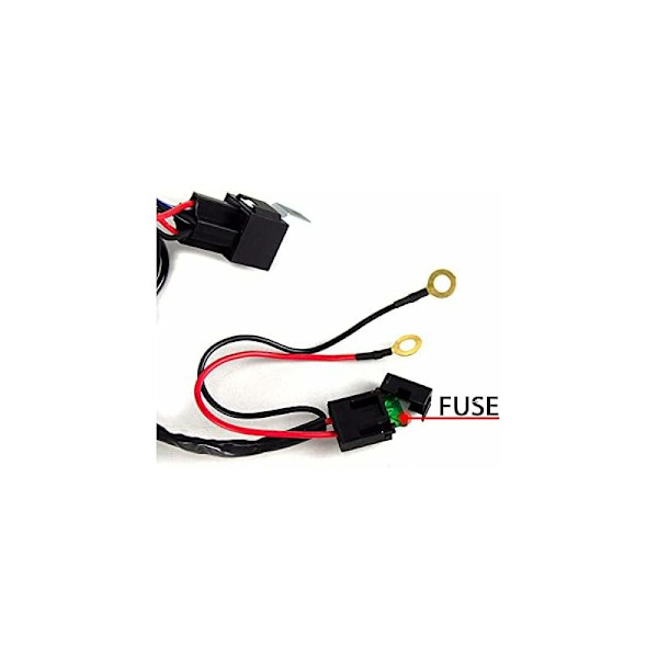 LED Lysstang Ledningsnett Ledningsnett med Relé og Bryter 24V 40A for Bil SUV ATV 4x4 Offroad Offroad Lastebil (Modus A passer for 1 lampe) HIASDFLS