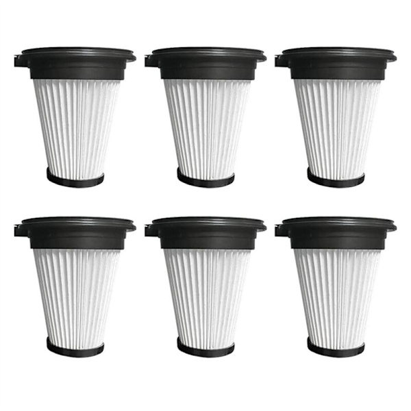 6 st HEPA-filter för handhållen dammsugare, ersättning