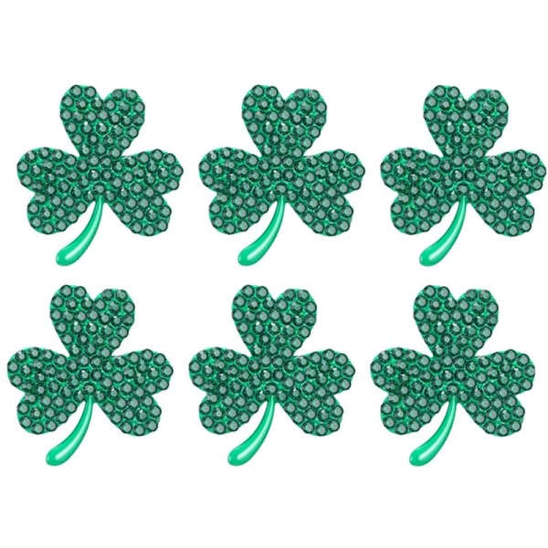 6 st Clover Servett Ringar med Strass Servett Ringar för Alla Hjärtans Dag Bröllop Fest Bord Dekoration, Etc.