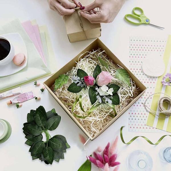 Kunstige Falske Blade til Rose Dekorationer - 108 Silkeblomster
