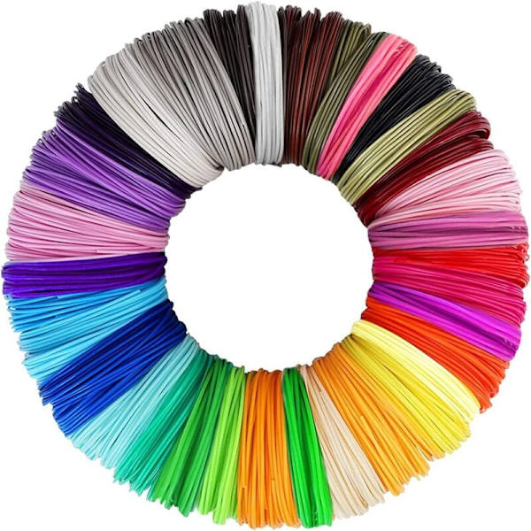 PCL Filament Refills til 3D-print 1,75 mm, pakke med 30 tilfældige farver, Filament Refills til 3D-printer