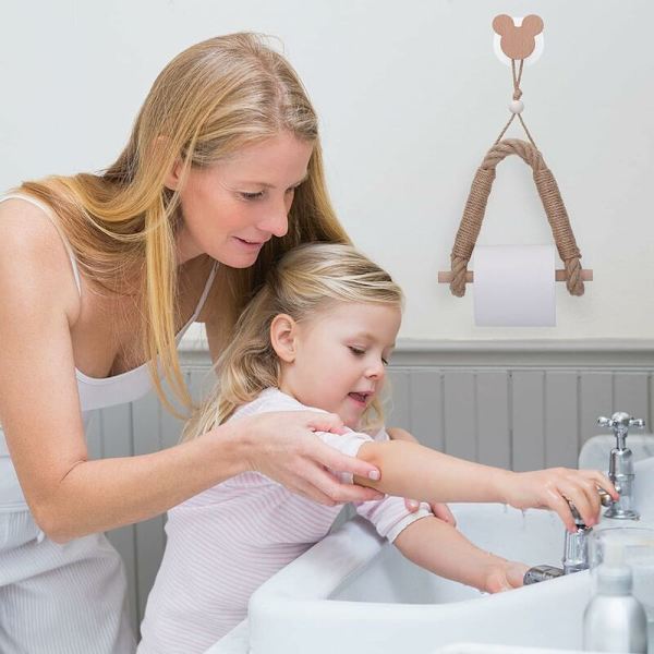 WC-paperiteline, WC-paperiteline, WC-paperiteline, Kylpyhuoneen paperiteline WC-pyyherullateline Köysi, Vahva ja tukeva (Mikki Hiiri -pää)-