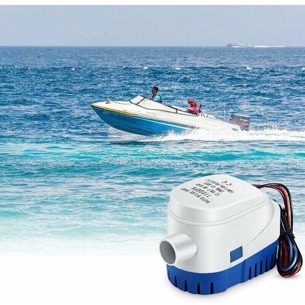 Bilgepumput, 12V 1100 GPH Automaattinen Bilgepumppu Uppopainepumppu Hiljainen Nestepumppu Veneille, Lammikoille, Uima-altaille