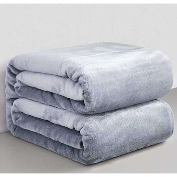 Knusende Blød Grå 150x200 cm Tæppe Ekstra Blødt & Varmt Fleece Tæppe Sofa Tæppe/Sofa Tæppe Fluffy Mikrofiber Tæppe Sengetæppe Sengetæppe