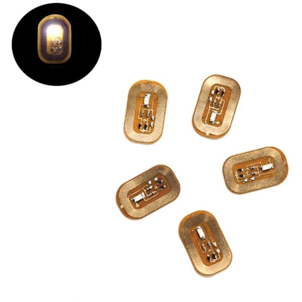 5 kpl NFC Flash -kynsilakkatarra LED paljas siru älykäs kynsilamppu kynsilakkatarran parannus, valkoinen valo