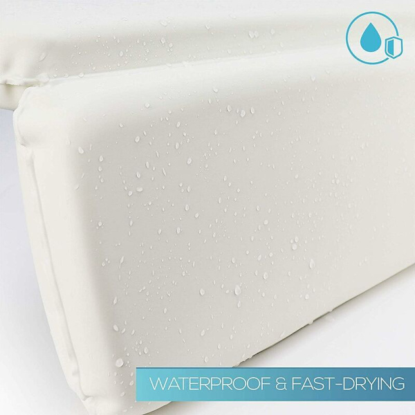 Badkudde Vattentät Halksäker Spa Badkudde Ergonomisk Badkudde Vit (39 x 31 cm)