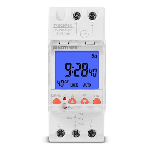 TM928RBKL Large Screen Display Instrument Timer Replaceable Battery Backlight 85-265V 30A