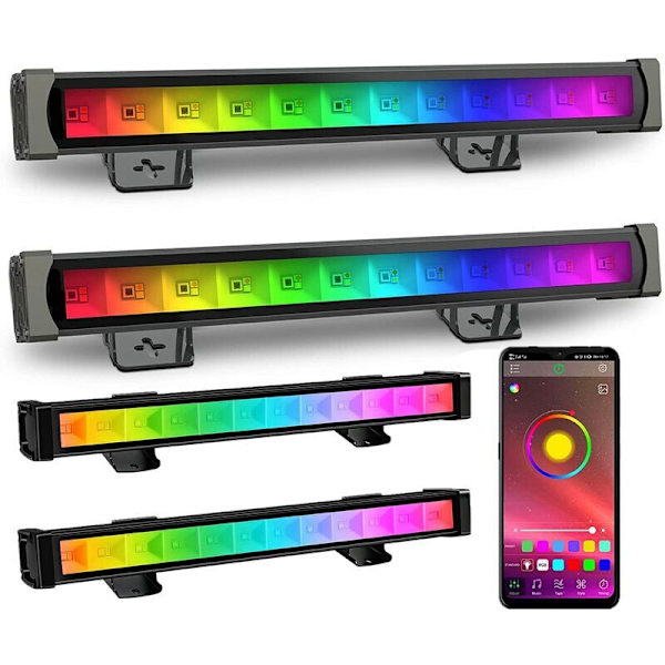Linjär projektor LED-list RGBCCT 36W Bluetooth RF-fjärrkontroll Ljusstark utomhuslampa IP66 220V Färgförändring--