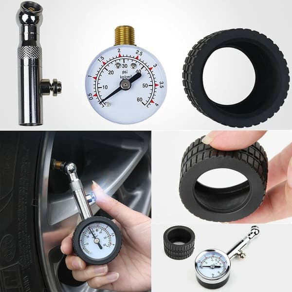Digitalt däcktrycksmätare, hög precision däcktrycksmätare 60 PSI, bärbar däcktrycksmätare, digital däcktrycksmätare för bil lastbil SUV M
