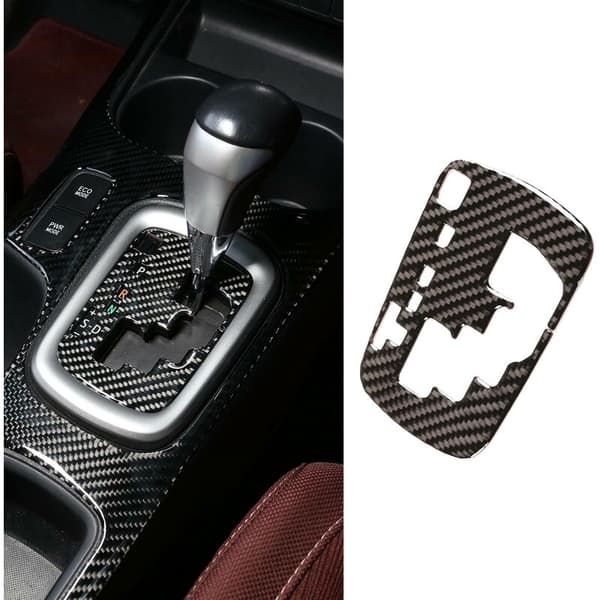 For 2015-2021 Fiber Car Gear Shift Panel Trim Car Interior Styling