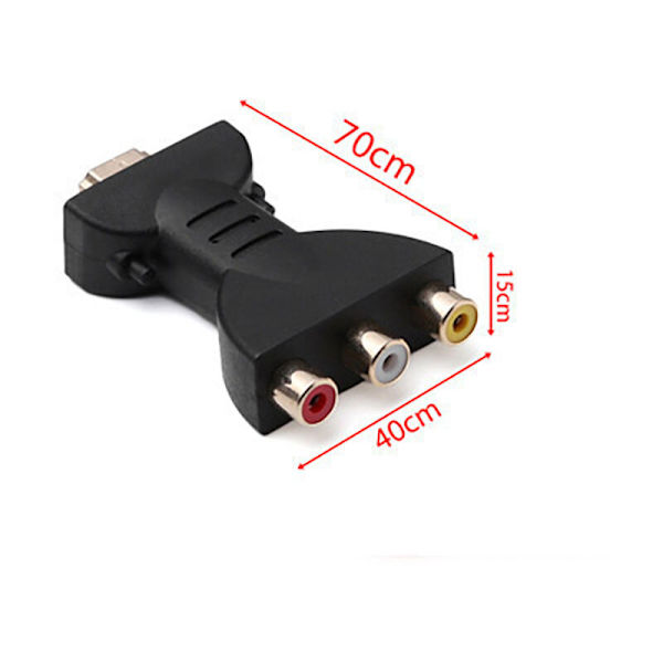 HDMI-AV-sovitin, HDMI-RGB-RCA-komponenttisovitin 1080P ääni- ja videosynkronointisovitin televisiolle, kannettavalle tietokoneelle, HDTV:lle, DVD:lle jne.