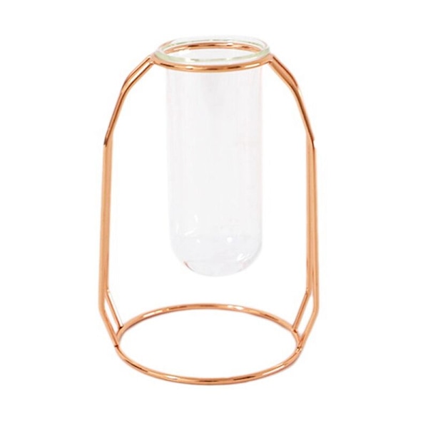 S Nordisk Kreativ Hydroponisk Vas Dekoration Skrivbord Dekoration Geometrisk Hydroponisk Vas Guld