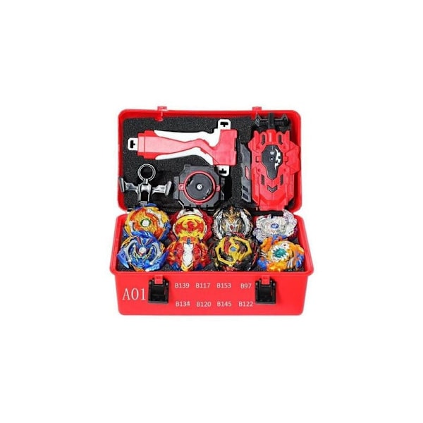 Burst Spinn Topper, Burst Turbo med Lanseringsutstyr, 4D Combat Top Modell Metal Masters Speed ​​Top med Burst til Barne-, Påske-, Jule- og Fødselsdager