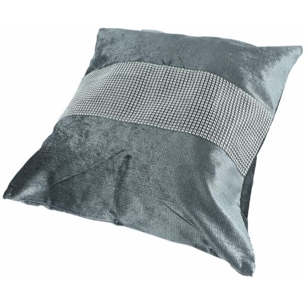 Falsk diamant Lyxig kuddfodral Flanell bröllopsdekor 45 x 45cm Grå