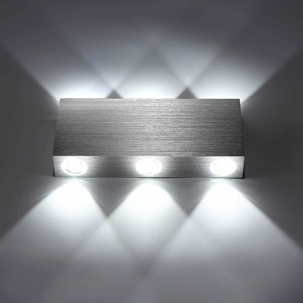 LED Vægskinne 18W Indendørs Vægslampe Moderne Kvadratisk Op Ned Aluminium Belysning Dekoration Lys til Soveværelse Kontor Seng Gang Stue Hotel Bar Co