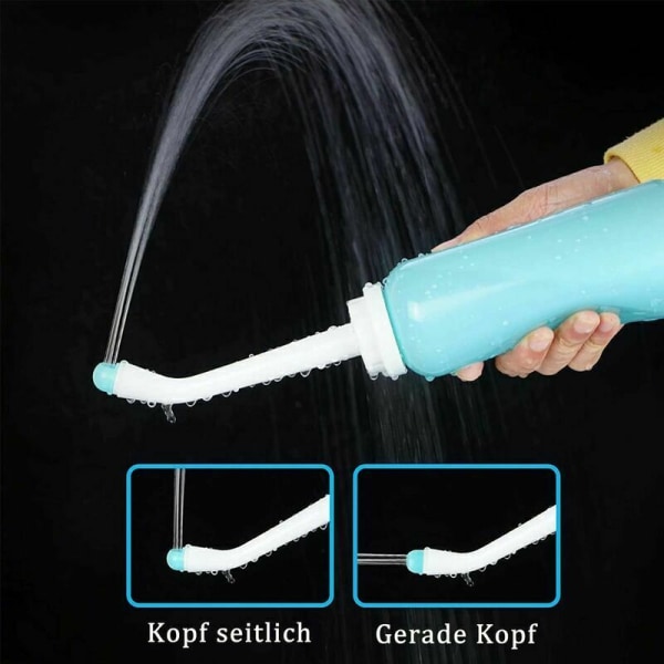 2 x Reisebide, bærbart bidet med 500 ml stor vannskapasitet, intim dusj for baby, kvinne eller sengeliggende pasienter, Fonepro, Sunny