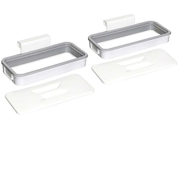 Hengende søppelposeholder, søppelstativ, søppelposeholder-arrangør, søppelbøtte for skap, med lokk søppelposeholder