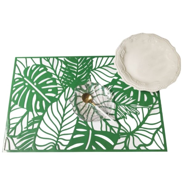 Hawaii-tema festdekoration tropiska blad PVC ihålig blad bordsmatta bordsdekoration kudde vas kudde