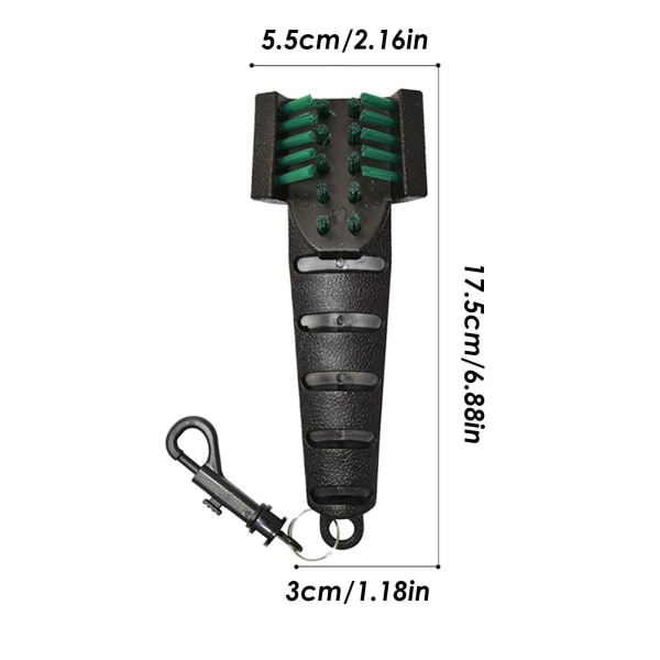 Golfrengöringsverktyg - Rengöringsborste för golfbollar och klubbor med halkfritt handtag, rengöringsmedel för golfbollar med tre borst, rengöringsmedel för klubbväskor (3 st)