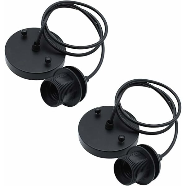 2 kpl E27 Kattovalaisimen Kiinnitys Kattokuppi Ripustuslampun Pidikkeellä Asennusvarusteet DIY-Ripustuslampuille Vintage-Kristallivalaisimille