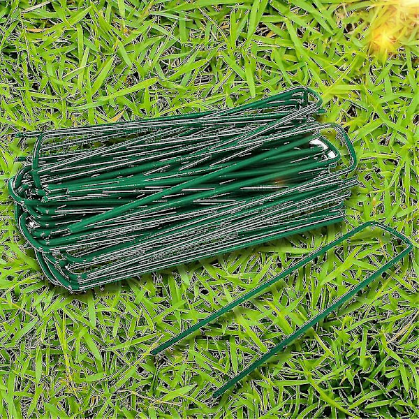 Have Staples U-formede stålpinde Jordspyd Pegs Spikes, 20 stk.