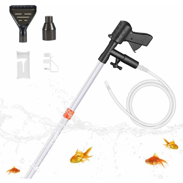 Aquarium Gravel Cleaner, 3 in 1 Aquarium Water Changer, with Air Pressure Button and Water Flow Controller for Changing Water, Washing Sand, Aquariu