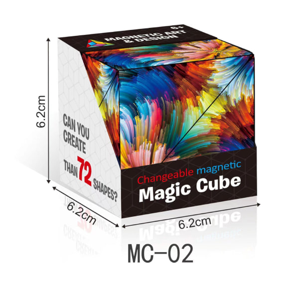 3D Rubik's Cube Transformation Box Gåva Dekompression Pussel leksak Magnetisk Rubik's Cube