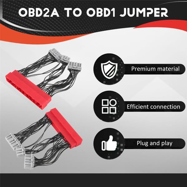 OBD-konverteringskabel for ECU, for OBD2A til OBD1 Jumper-kabling