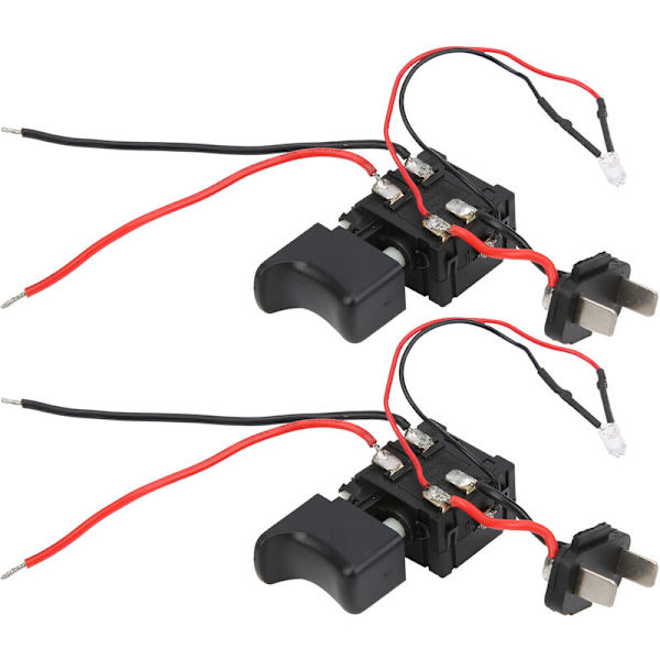 2 st Elektriska Borrströmbrytare DC 7,2-24V 16A för Elektriska Borrverktyg Tillbehör Borr