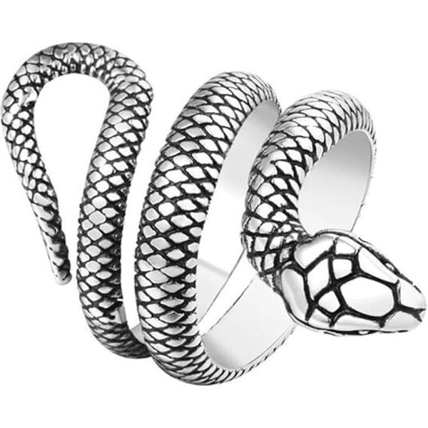 Retro Snake Ring Wrapped King Cobra Ring Modeaccessoarer för män och kvinnor (3-pack)