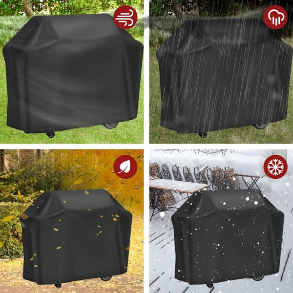 Grillskydd, Tjockt 210D Oxford Presenning Skydd BBQ Skydd UV-skydd/Vattentätt/Fuktsäkert Grillskydd (145 61 117cm)..