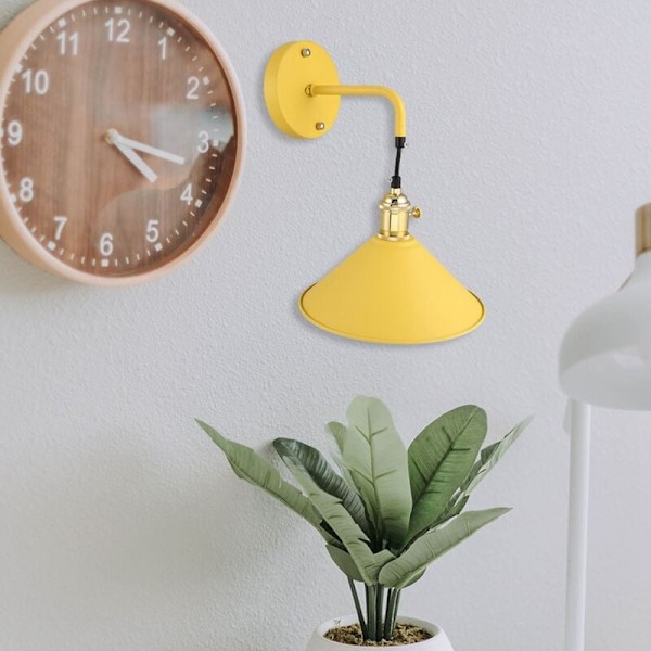 Moderne sengelampe væglampe gang væglampe soveværelse læselampe E27 indendørs lampe gul